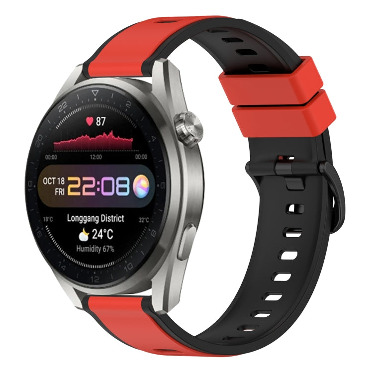 22mm Two-Color Silicone Watch Band, For Huawei Watch 3 Pro New
