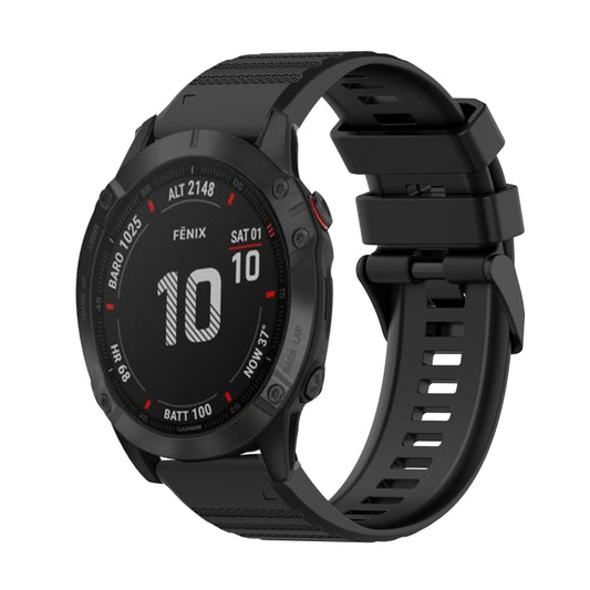 22mm Horizontal Texture Silicone Watch Band with Removal Tool, For Garmin Fenix 6 Pro GPS, For Garmin Fenix 6 Sapphire GPS, For Garmin Fenix 5, For Garmin Fenix 5 Plus, For Garmin Quatix 5, For Garmin Quatix 5 Sapphire