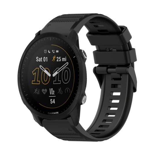 22mm Horizontal Texture Silicone Watch Band with Removal Tool, For Garmin Forerunner 955, For Garmin Forerunner 945, For Garmin Forerunner 935