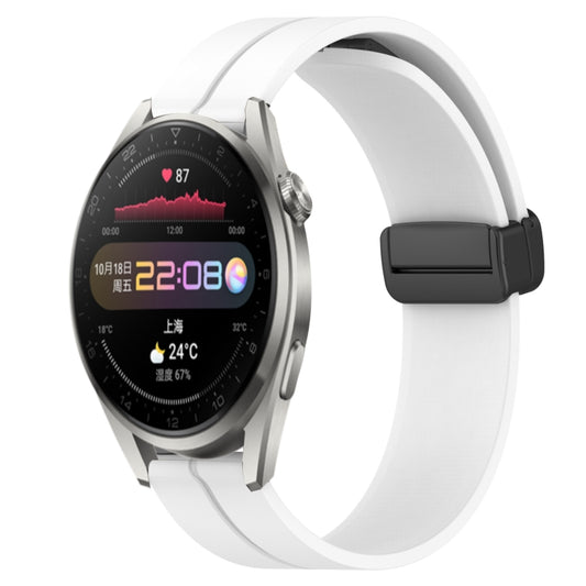22mm Solid Color Magnetic Clasp Silicone Watch Band, For Huawei Watch 3 Pro, For Huawei GT2 Pro, For Huawei Watch GT 2E, For Huawei GT2 46mm