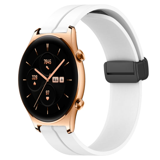 22mm Solid Color Magnetic Clasp Silicone Watch Band, For Honor Watch GS 3, For Honor Watch GS Pro, For Honor Magic Watch 2 46mm, For Honor Watch Dream