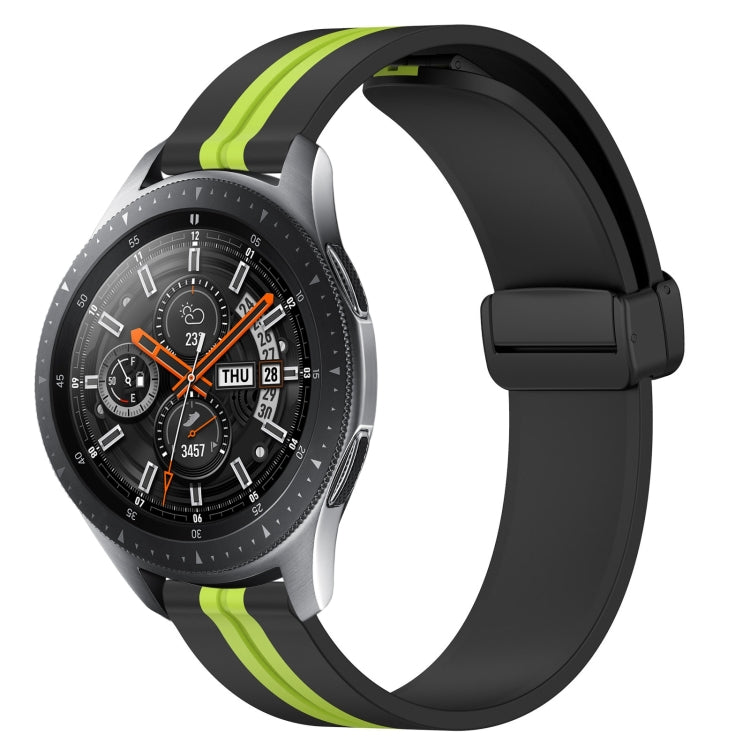 22mm Folding Magnetic Clasp Silicone Watch Band, For Samsung Galaxy Watch3 45mm, For Samsung Galaxy Watch 46mm, For Samsung Gear S3 Classic, For Samsung Gear S3 Frontier