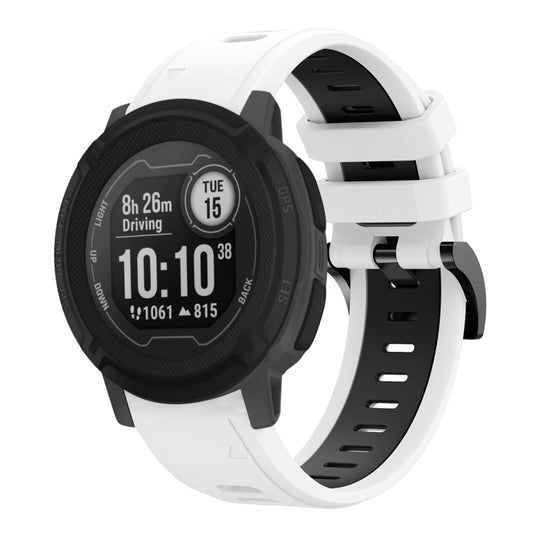 22mm Two-Color Sports Silicone Watch Band, For Garmin Instinct, For Garmin Descent G1
