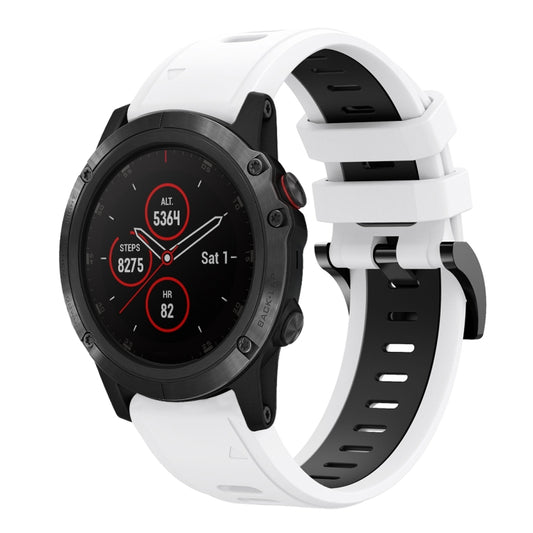 26mm Two-Color Sports Silicone Watch Band, For Garmin Fenix 5X Plus, For Garmin Fenix 3, For Garmin Fenix 3 HR, For Garmin Fenix 3 Sapphire