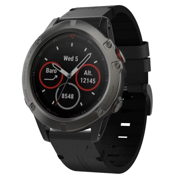 26mm Leather Steel Buckle Watch Band, For Garmin Fenix 6X, For Garmin Fenix 5X Sapphire, For Garmin Tactix Delta, For Garmin Descent MK 2i, For Garmin Tactix 7 Pro, For Garmin Fenix 3, For Garmin Fenix 5X Plus, For Garmin Enduro 2, For Garmin Fenix 6X ...