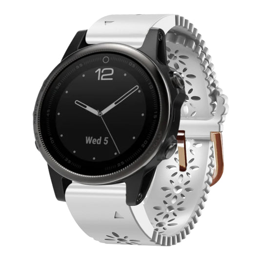 20mm Lady's Silicone Watch Band With Lace Punch, For Garmin Fenix 5S, For Garmin Fenix 5S Plus