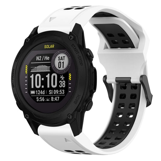 Two Color Reverse Buckle 22mm Silicone Watch Band, For Garmin Descent G1, For Garmin  Instinct 2 Solar, For Garmin Instinct 2, For Garmin Epix Pro 47mm