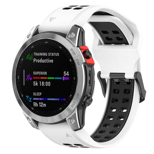 Two Color Reverse Buckle 26mm Silicone Watch Band, For Garmin Enduro 2, For Garmin Enduro, For Garmin TACTIX 7 Pro, For Garmin TACTIX 7
