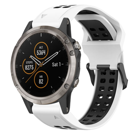 Two Color Reverse Buckle 26mm Silicone Watch Band, For Garmin Fenix 5X Plus, For Garmin Fenix 6X, For Garmin D2 Delta PX