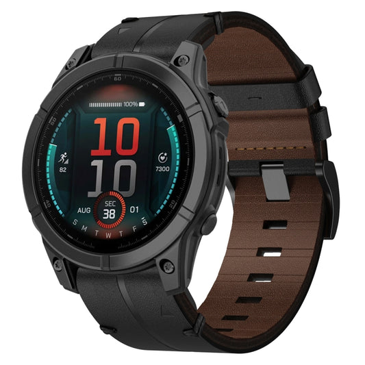 Leather Textured 22mm Watch Band, For Garmin Fenix E 47mm, For Garmin Fenix 8 MIP 47mm, For Garmin Fenix 8 AMOLED 47mm, For Garmin Fenix 7 Pro 47mm, For Garmin Epix Pro 47mm, For Garmin MARQ Athlete Gen 2, For Garmin MARQ Commander                     ...