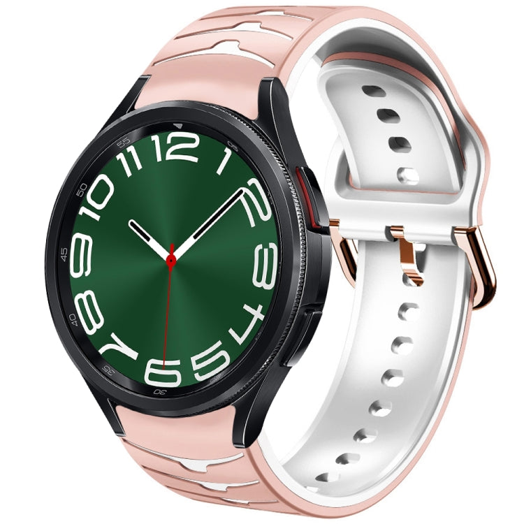 Curved Texture Silicone Watch Band, For Samsung Galaxy Watch 6 Classic 47mm, For Samsung Galaxy Watch 6 44mm, For Samsung Galaxy Watch 6 40mm