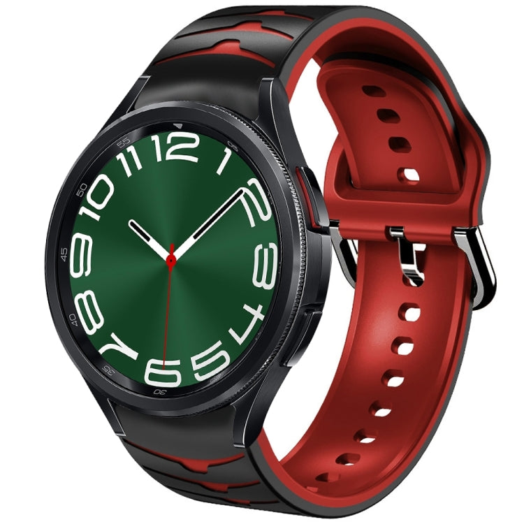 Curved Texture Silicone Watch Band, For Samsung Galaxy Watch 6 Classic 47mm, For Samsung Galaxy Watch 6 44mm, For Samsung Galaxy Watch 6 40mm