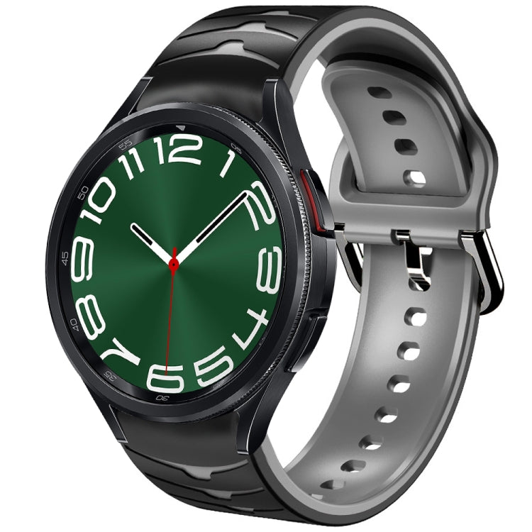 Curved Texture Silicone Watch Band, For Samsung Galaxy Watch 6 Classic 47mm, For Samsung Galaxy Watch 6 44mm, For Samsung Galaxy Watch 6 40mm