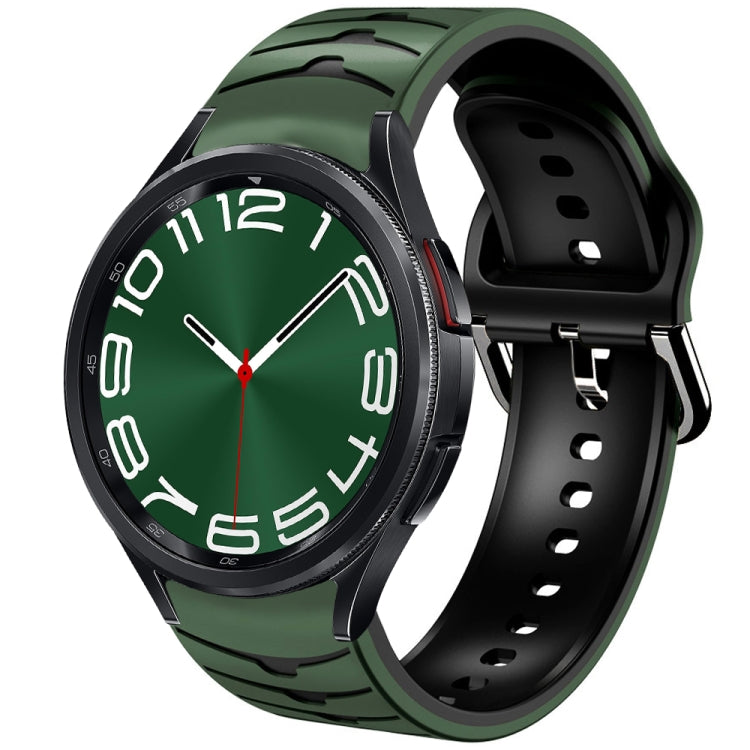 Curved Texture Silicone Watch Band, For Samsung Galaxy Watch 6 Classic 47mm, For Samsung Galaxy Watch 6 44mm, For Samsung Galaxy Watch 6 40mm