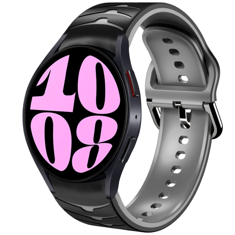 Curved Texture Silicone Watch Band, For Samsung Galaxy Watch 6 Classic 47mm, For Samsung Galaxy Watch 6 44mm, For Samsung Galaxy Watch 6 40mm