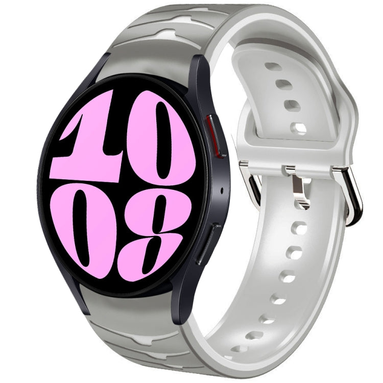 Curved Texture Silicone Watch Band, For Samsung Galaxy Watch 6 Classic 47mm, For Samsung Galaxy Watch 6 44mm, For Samsung Galaxy Watch 6 40mm
