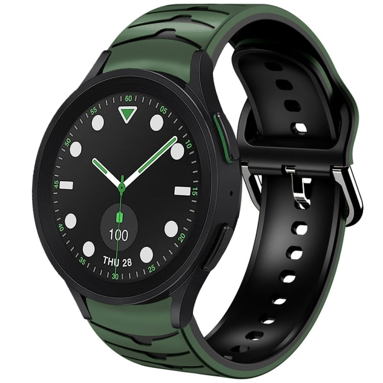 Curved Texture Silicone Watch Band, For Samsung Galaxy Watch 6 Classic 43mm, For Samsung Galaxy watch 5 Pro Golf Edition, For Samsung Galaxy watch 5 Golf Edition