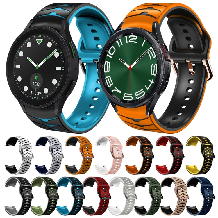 Curved Texture Silicone Watch Band, For Samsung Galaxy Watch 6 Classic 47mm, For Samsung Galaxy Watch 6 44mm, For Samsung Galaxy Watch 6 40mm