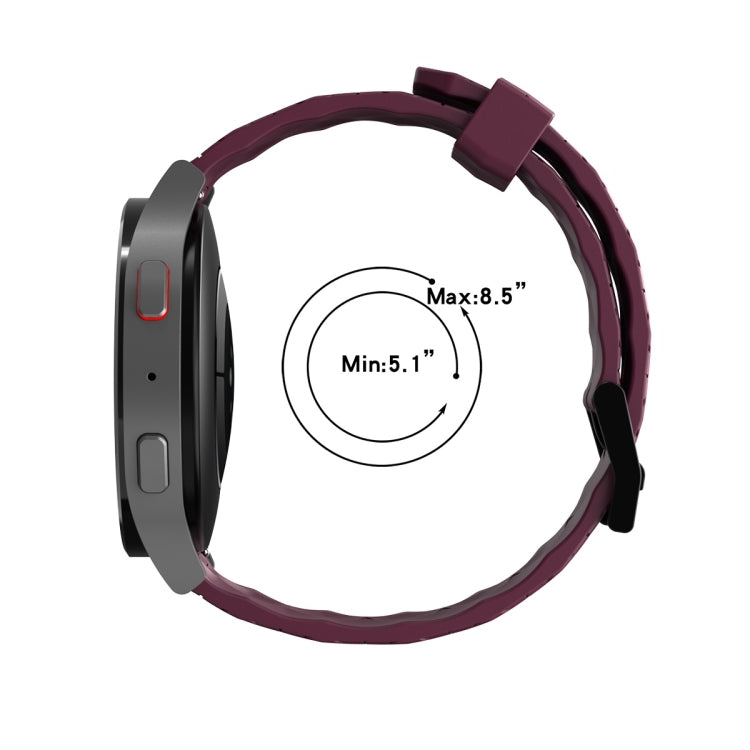 Curved Texture Silicone Watch Band, For Samsung Galaxy Watch 6 Classic 43mm, For Samsung Galaxy watch 5 Pro Golf Edition, For Samsung Galaxy watch 5 Golf Edition