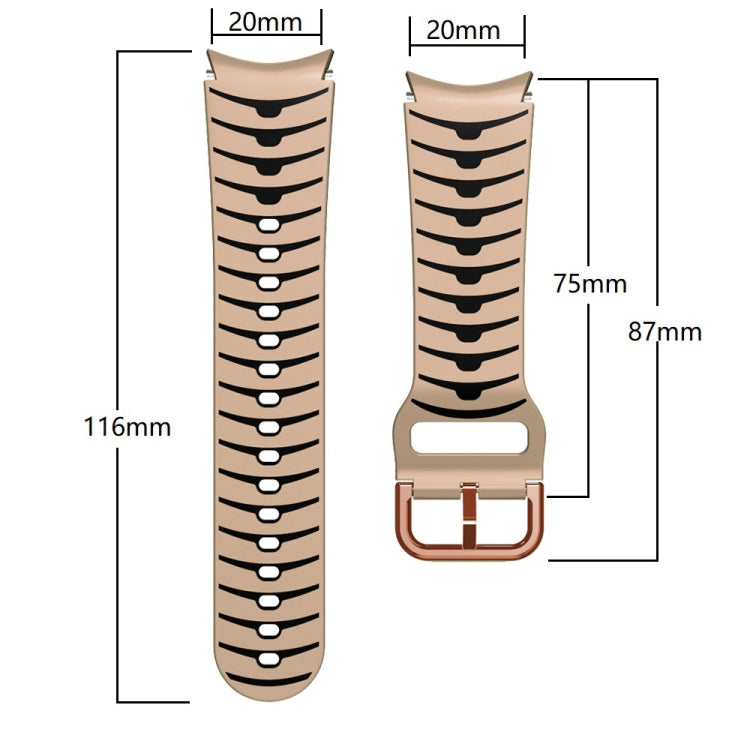 Curved Texture Silicone Watch Band, For Samsung Galaxy Watch 6 Classic 47mm, For Samsung Galaxy Watch 6 44mm, For Samsung Galaxy Watch 6 40mm