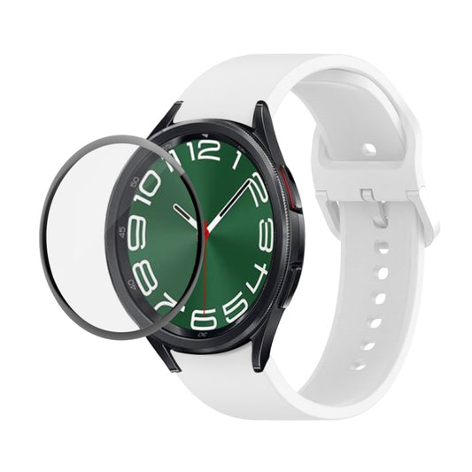 JUNSUNMAY Silicone Adjustable Strap + Full Coverage PMMA Screen Protector Kit, For Samsung Galaxy Watch6 Classic 47mm, For Samsung Galaxy Watch6 44mm, For Samsung Galaxy Watch6 40mm