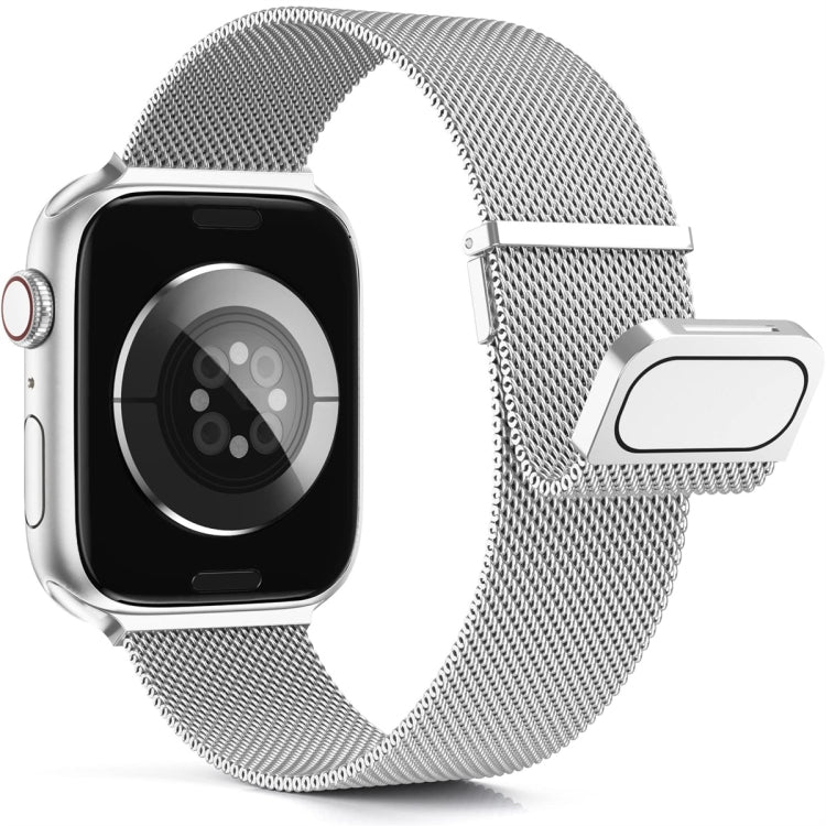 Milan Double Magnetic Steel Mesh Watch Band, For  Apple Watch 7 45mm, For Apple Watch SE 40mm, For Apple Watch SE 44mm, For Apple Watch 6 40mm, For Apple Watch 6 44mm, For Apple Watch 5 44mm