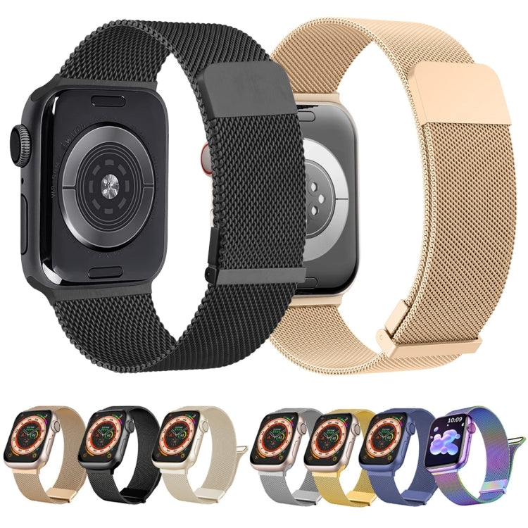 Milan Double Magnetic Steel Mesh Watch Band, For Apple Watch Ultra 49mm, For Apple Watch 8 41mm, For Apple Watch 8 45mm, For Apple Watch SE 2022 40mm, For Apple Watch SE 2022 44mm, For Apple Watch 7 41mm