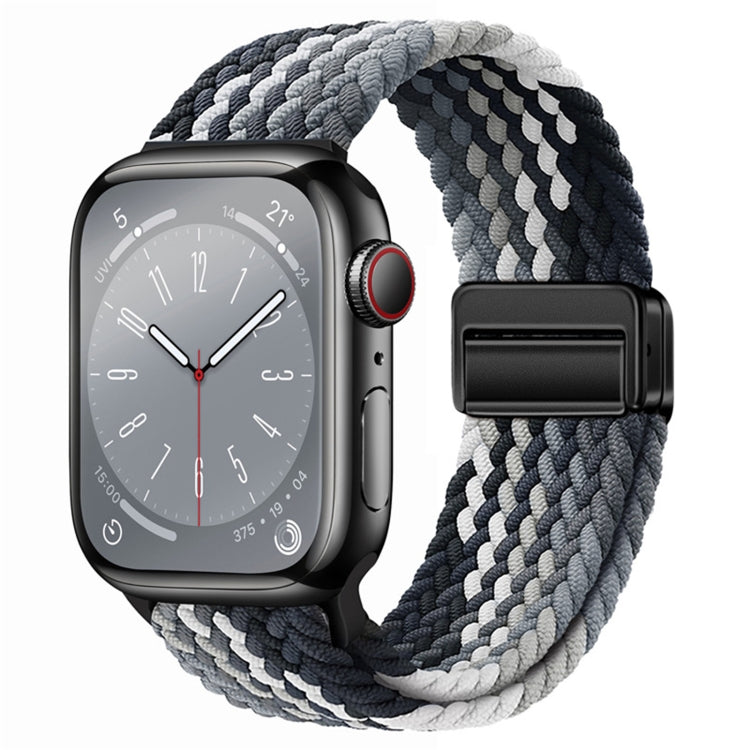 Nylon Woven Magnetic Fold Buckle Watch Band, For Apple Watch Series 9 41mm, For Apple Watch Ultra 49mm