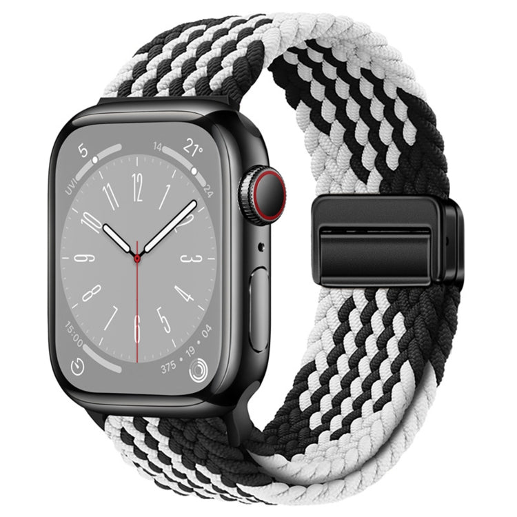 Nylon Woven Magnetic Fold Buckle Watch Band, For Apple Watch Series 9 41mm, For Apple Watch Ultra 49mm