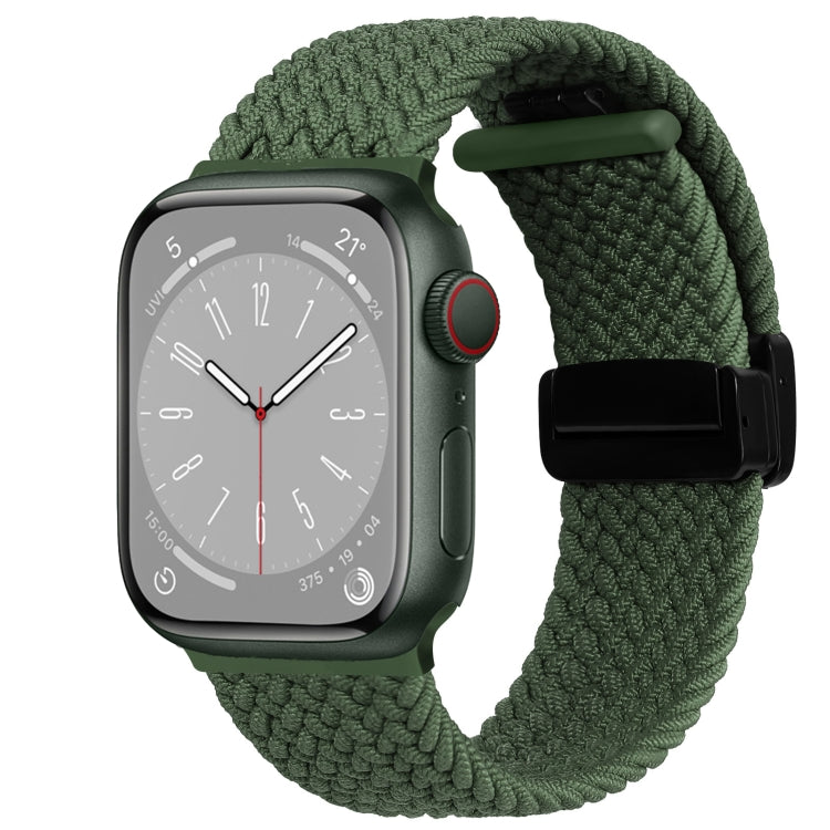 Nylon Woven Magnetic Fold Buckle Watch Band, For Apple Watch Series 9 41mm, For Apple Watch Ultra 49mm