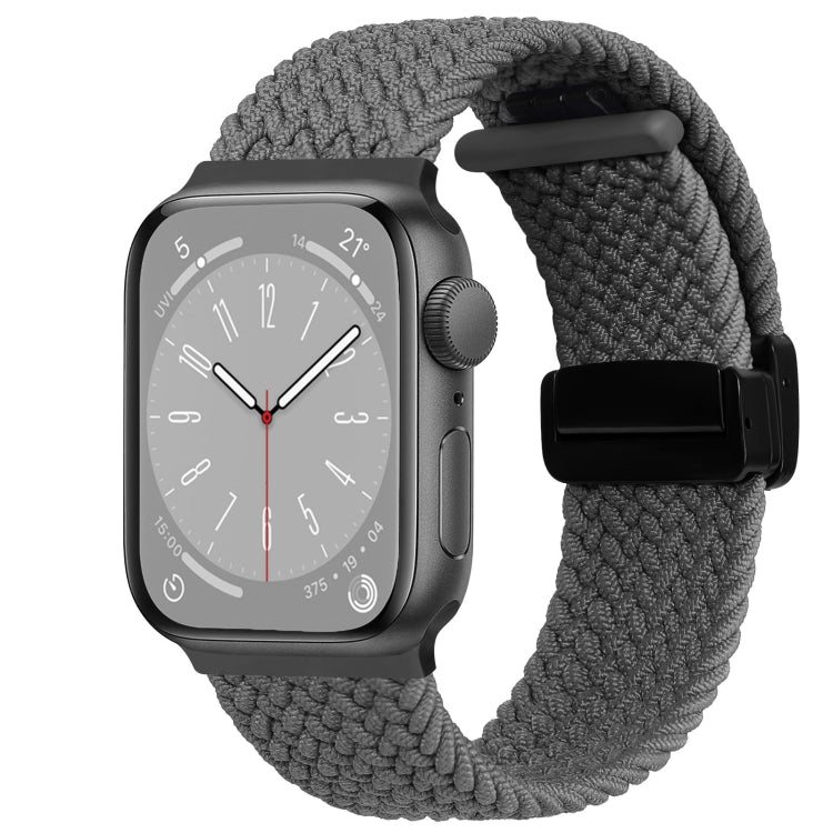 Nylon Woven Magnetic Fold Buckle Watch Band, For Apple Watch Series 9 41mm, For Apple Watch Ultra 49mm