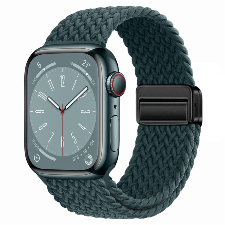 Nylon Woven Magnetic Fold Buckle Watch Band, For Apple Watch Series 9 41mm, For Apple Watch Ultra 49mm