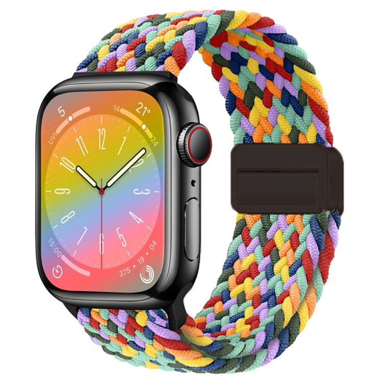 Nylon Woven Magnetic Fold Buckle Watch Band, For Apple Watch Series 7 41mm, For Apple Watch Series 7 45mm