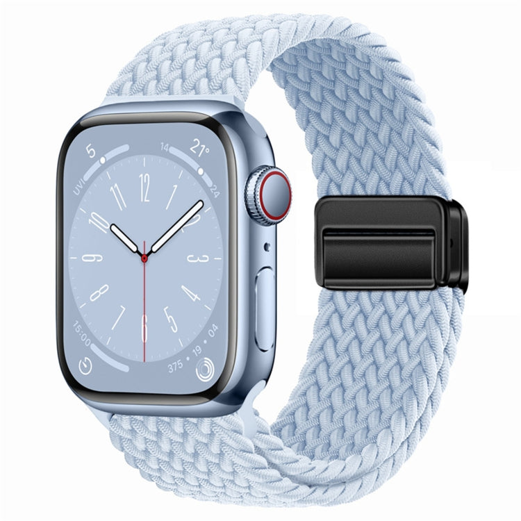 Nylon Woven Magnetic Fold Buckle Watch Band, For Apple Watch Series 7 41mm, For Apple Watch Series 7 45mm