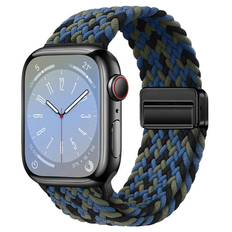 Nylon Woven Magnetic Fold Buckle Watch Band, For Apple Watch Series 7 41mm, For Apple Watch Series 7 45mm