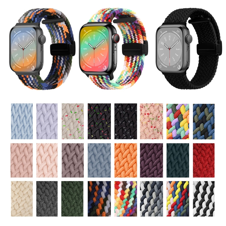 Nylon Woven Magnetic Fold Buckle Watch Band, For Apple Watch Series 7 41mm, For Apple Watch Series 7 45mm