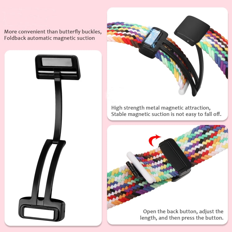 Nylon Woven Magnetic Fold Buckle Watch Band, For Apple Watch Series 9 41mm, For Apple Watch Ultra 49mm