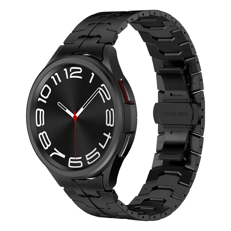 Lron Man Curved Connection Stainless Steel Watch Band, For Samsung Galaxy Watch6 Classic 43 / 47mm, For Samsung Galaxy Watch 6 40 / 44mm, For Samsung Galaxy Watch 5 40 / 44mm, For Samsung Galaxy Watch 5 Pro, For Samsung Galaxy Watch 4 40 / 44mm        ...