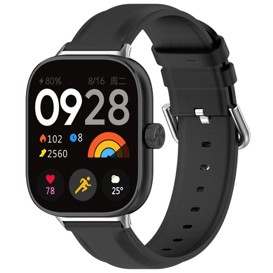 Round Tail Top Layer Leather Watch Band, For Xiaomi Band 10 Pro / Band 9 Pro / Band 8 Pro, For Redmi Watch 6 / Watch 5 / Watch 4