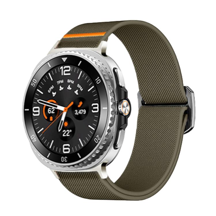 Bull Bead Buckle Elastic Nylon Watch Band, For Samsung Galaxy Watch8 / Watch8 Classic