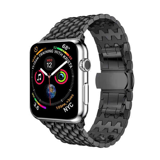 Dragon Grain Solid Stainless Steel Wrist Strap Watch Band for Apple Watch Series 3 & 2 & 1 38mm
