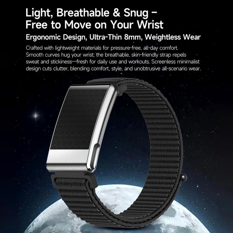 E900 Screenless BT Smart Bracelet Woven Strap, Support ECG Heart Health Analysis / Health Monitoring