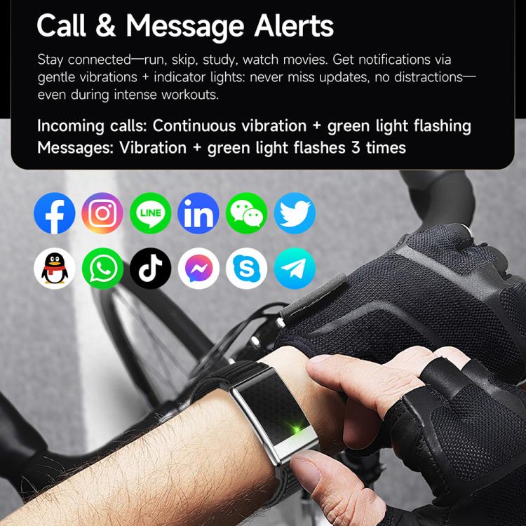 E900 Screenless BT Smart Bracelet Silicone Strap, Support ECG Heart Health Analysis / Health Monitoring