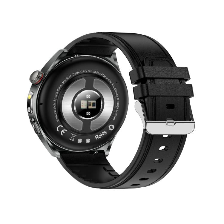 ET460 1.47 inch Color Screen BT Calling Smart Watch Vegan Leather Strap, Support Health Monitoring / ECG
