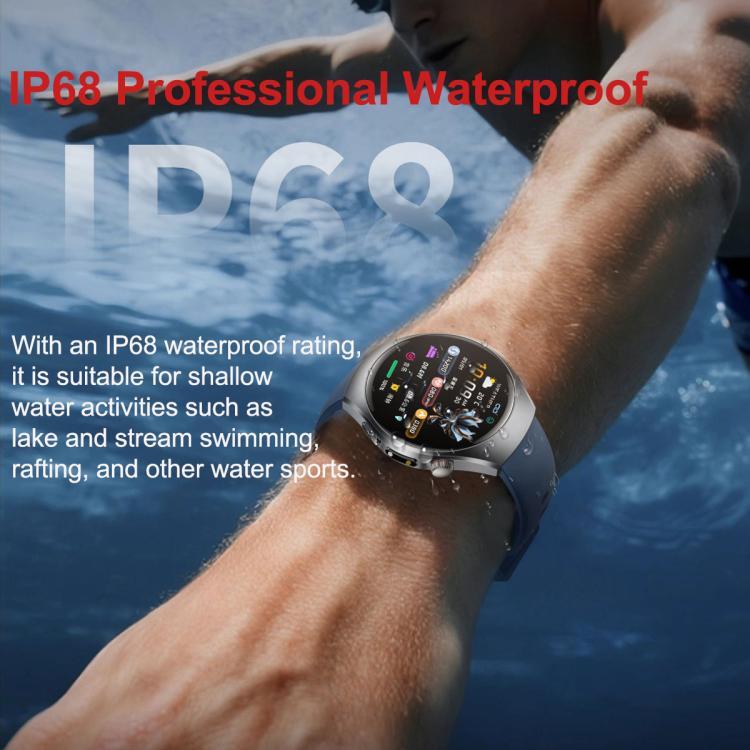 ET460 1.47 inch Color Screen BT Calling Smart Watch Steel Strap, Support Health Monitoring / ECG