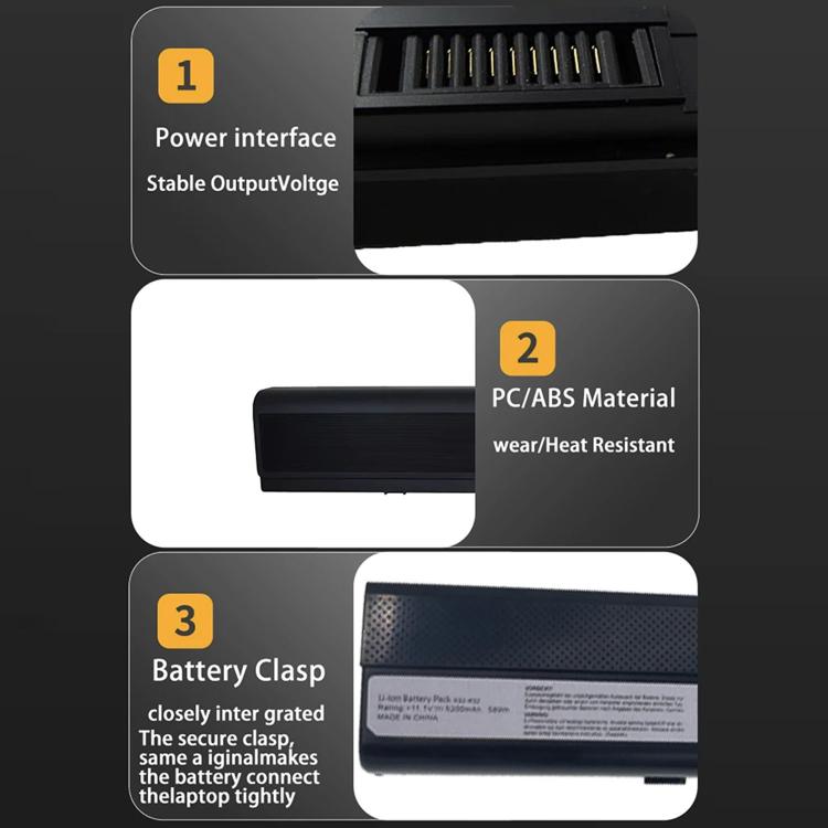 4400mAh Laptop Battery For Asus A42 A52 A62 B53 K42 K52 K62, A32-K52