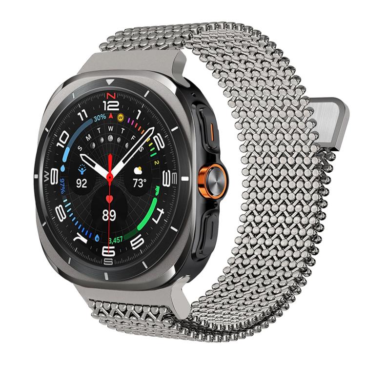Breathable Stainless Steel Magnetic Watch Band, For Galaxy Watch Ultra2 2026 / 2025 / 1 2024, For Galaxy Watch9 / 8 / 8 Classic