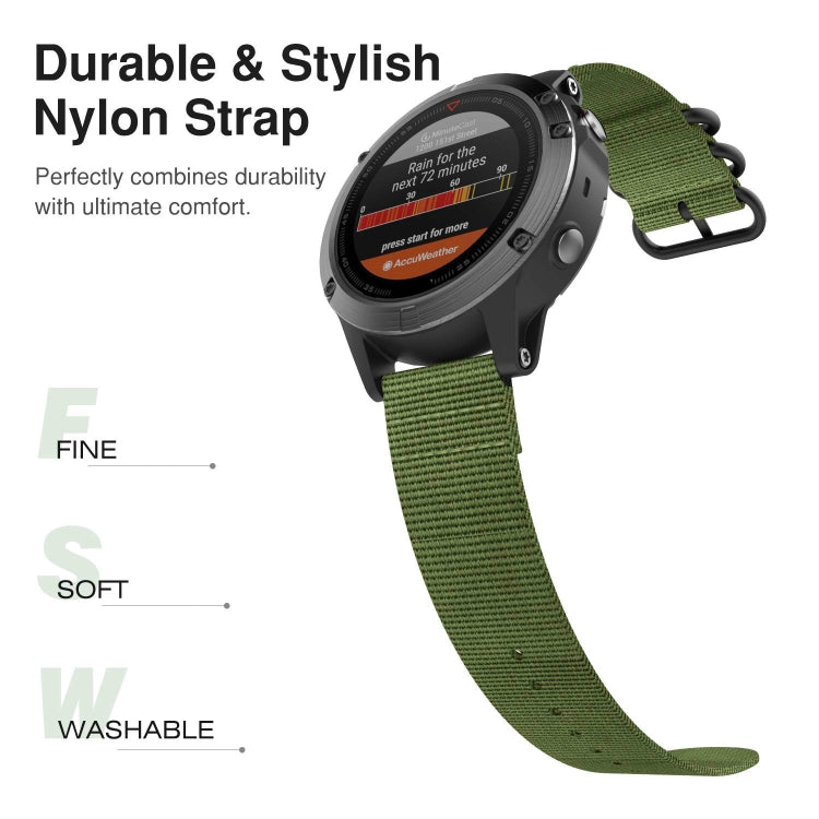 For Garmin Fenix 3 / 5X Universal 26MM Three-ring Nylon Watchband