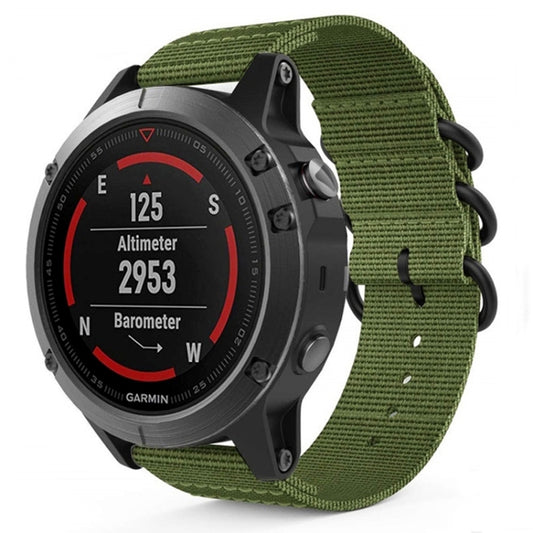 For Jiamin Fenix5, 22MM Three-ring Nylon Watchband