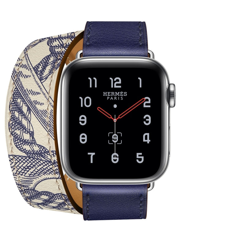 For Apple Watch 3 / 2 / 1 Generation 38mm Universal Silk Screen Printing Double-loop Watchband